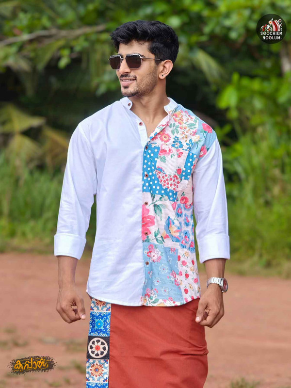 Off White Designer Half Patch Shirt[SHIRT00049]