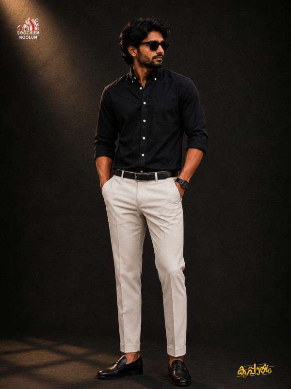 SOLID COLOUR SHIRT -  BLACK