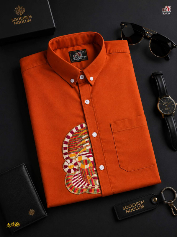 KATHAKALI EMBROIDERY HALF PATCH SHIRT