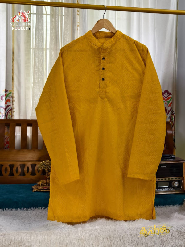 Yellow Premium Designer Kurta [KURTA00054]
