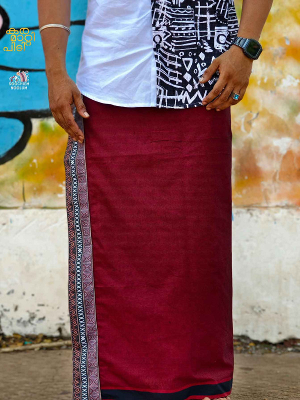 Marood Red Limited Edition Cotton Dhoti[DHOTI000388]