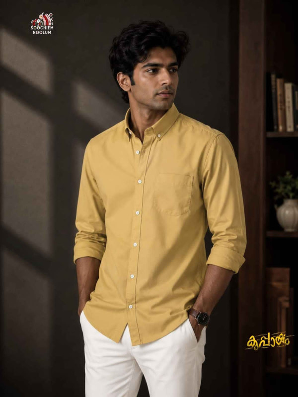 SOLID COLOUR SHIRT - SOFT GOLD