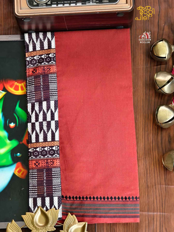 Kavy Orange Limited Edition Cotton Dhoti[DHOTI000380]