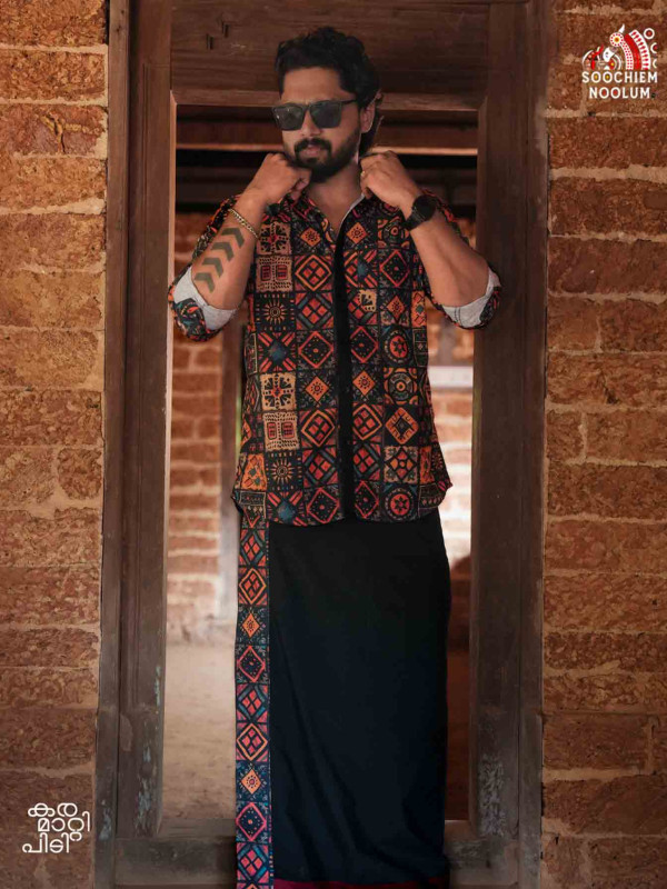 Designer Premium Shirt+ Single Cotton Dhoti Combo[COMBO000264]