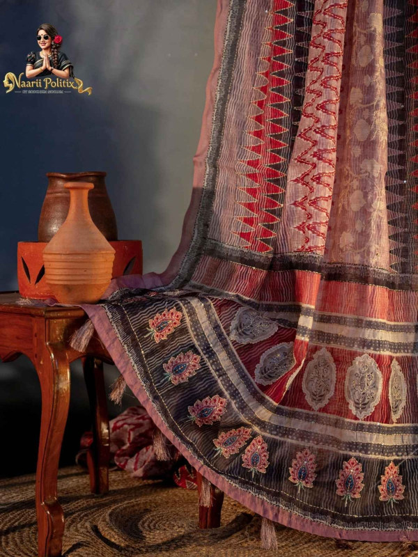 Soft Chanderi Cotton With Kantha Work [SAREE0000146]