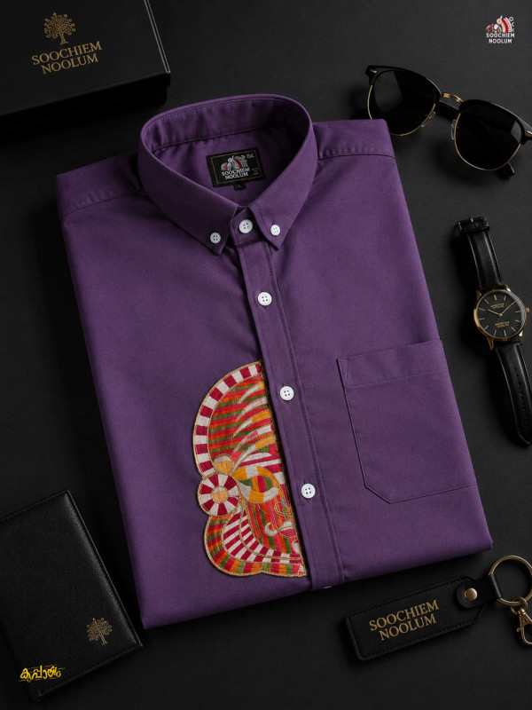 KATHAKALI EMBROIDERY HALF PATCH SHIRT