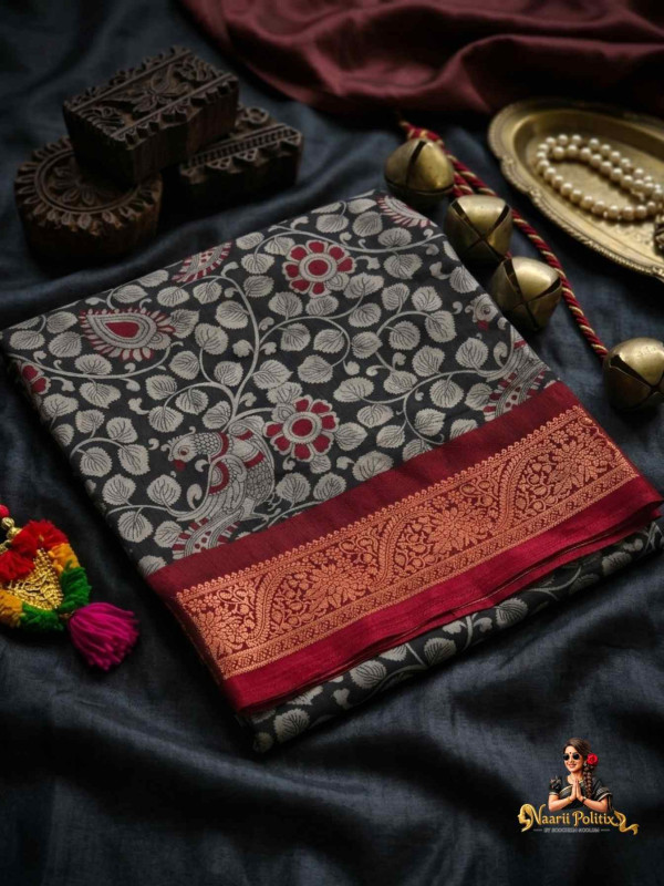 Digital Kalamkari Printed Cotton Saree [SAREE0000130]