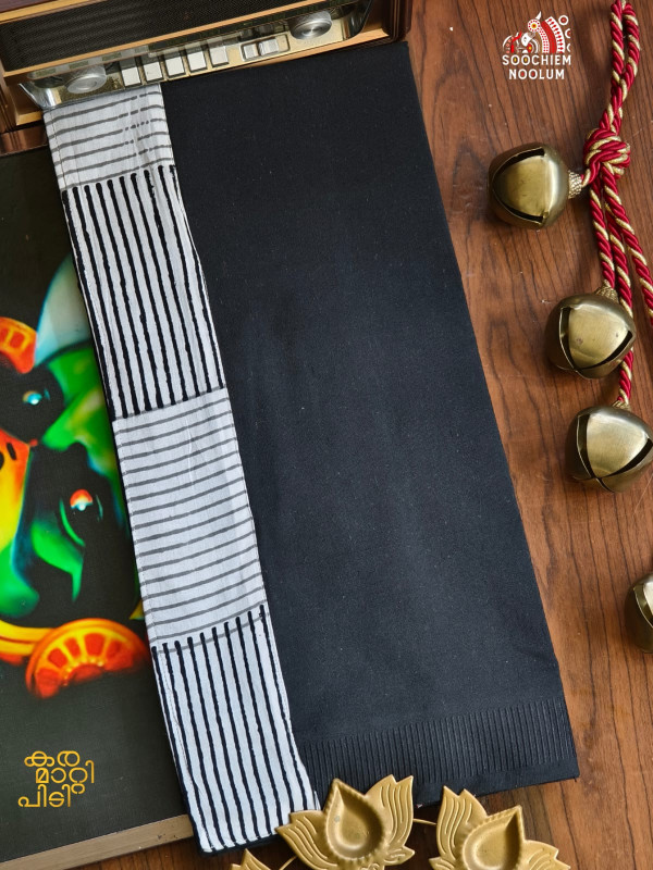 Black Limited Edition Premium Cotton Dhoti[DHOTI000470]