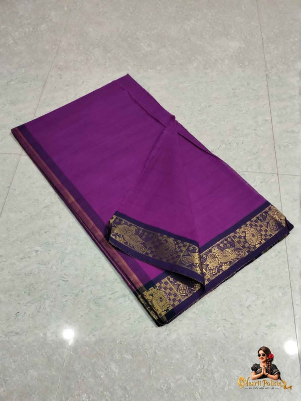 Chettinad Cotton Saree -  purple [SAREE0000235]