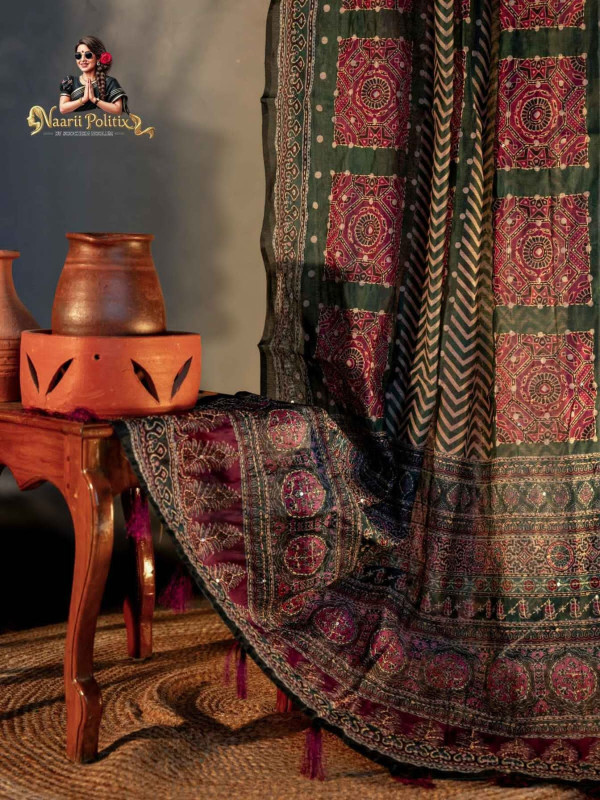 Soft Chanderi Cotton With Kantha Work [SAREE0000136]