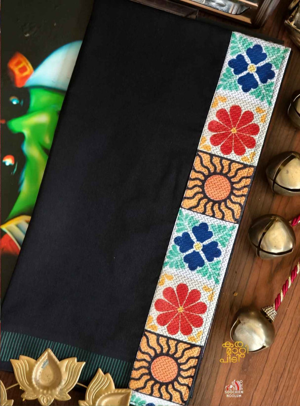 Black Limited Edition Premium Cotton Dhoti[DHOTI000378]
