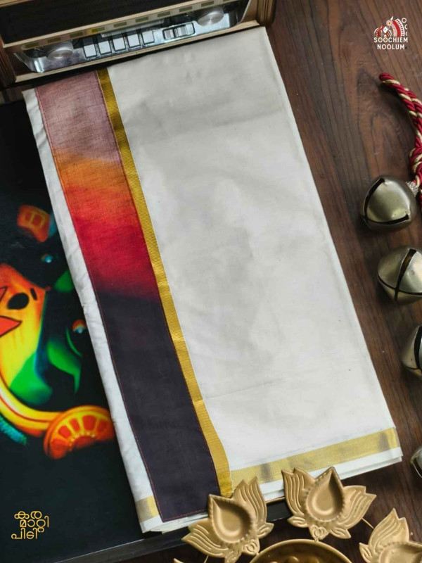 GOLDEN KASAVU LIMITED EDITION PREMIUM DOUBLE COTTON DHOTI