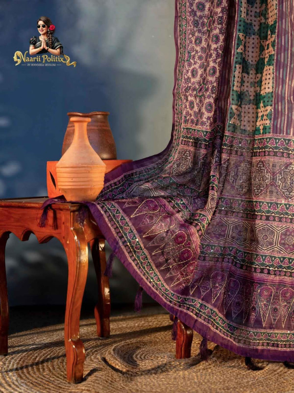 Soft Chanderi Cotton With Kantha Work [SAREE0000137]