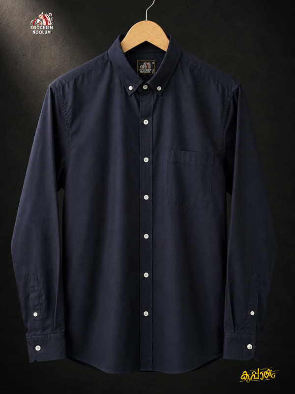 SOLID COLOUR SHIRT -  DARK BLUE