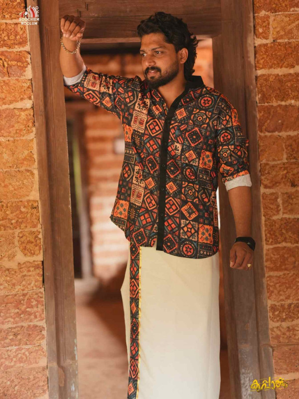 Designer Premium Shirt+ Double Dhoti Combo[COMBO000263]