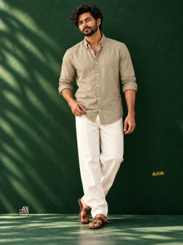 PREMIUM BEIGE MEN' S  SHIRT