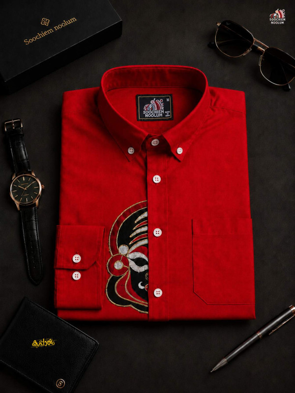 KATHAKALI EMBROIDERY HALF PATCH SHIRT