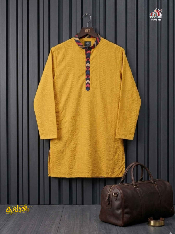 Yellow Premium Designer Kurta [KURTA00049]