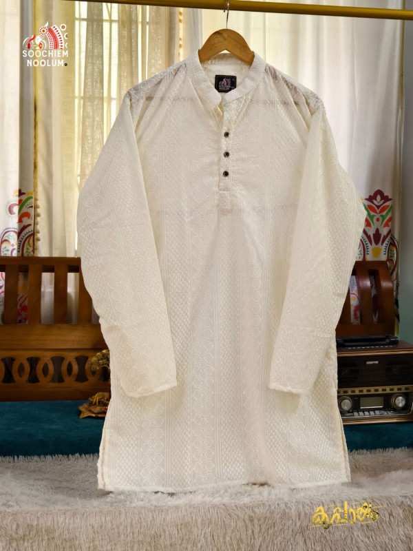 White Premium Designer Kurta [KURTA00053]