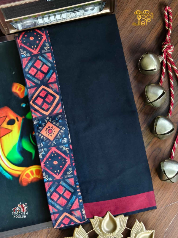 Black Limited Edition Premium Cotton Dhoti[DHOTI000497]