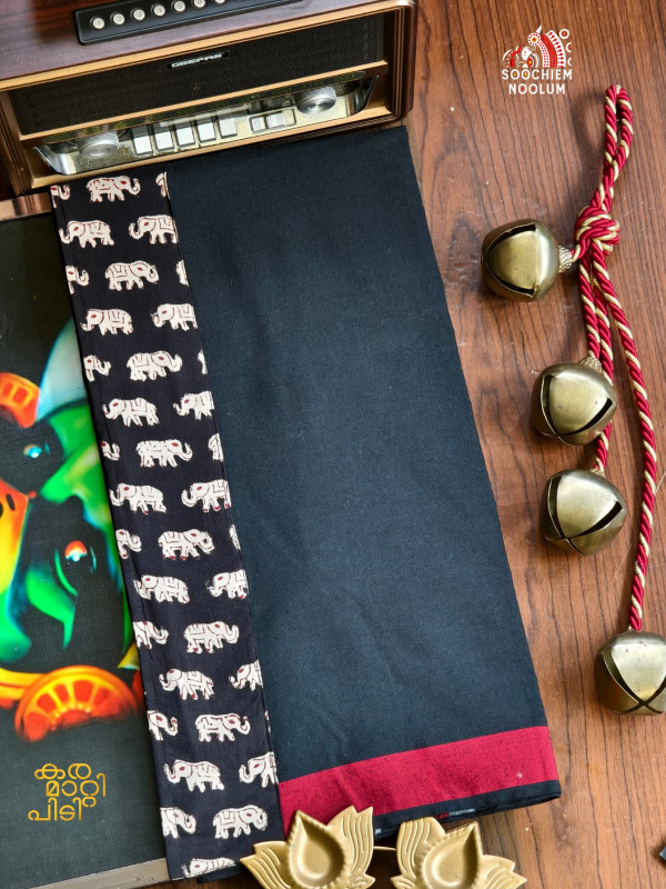 Black Limited Edition Premium Cotton Dhoti[DHOTI000466]
