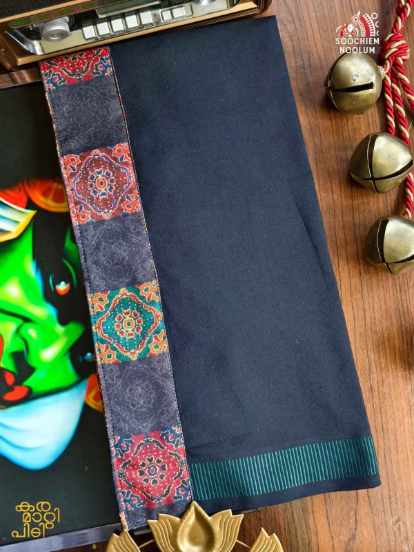 Black Limited Edition Premium Cotton Dhoti[DHOTI000474]