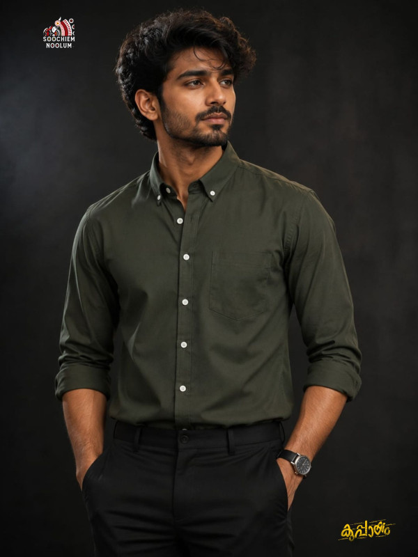 SOLID COLOUR SHIRT -  GREEN