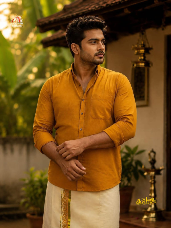 Royal Loom Signature Shirt -Mustard Yellow