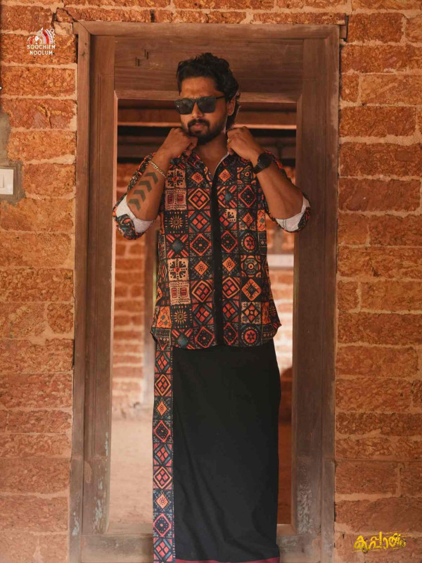 Designer Premium Shirt+ Single Cotton Dhoti Combo[COMBO000264]