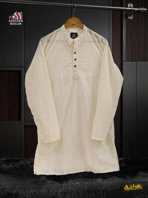 White Premium Designer Kurta [KURTA00053]