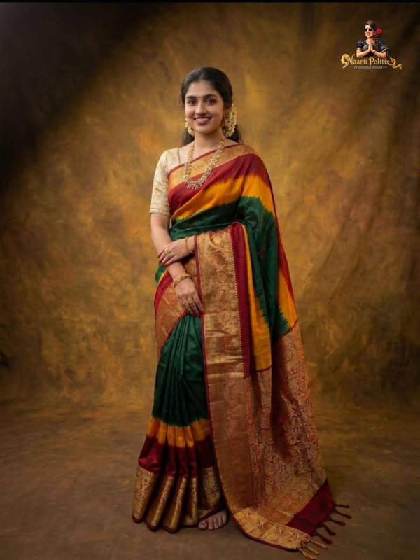 Semi Kanchivaram Bandhani Saree [SAREE0000158]