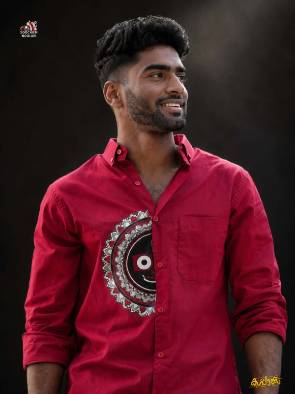 RED KRISHNA PRINTED PREMIUM SHIRT [CLEARANCE SALE]