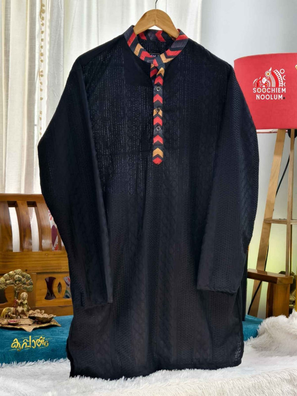 Black Premium Designer Kurta [KURTA00050]