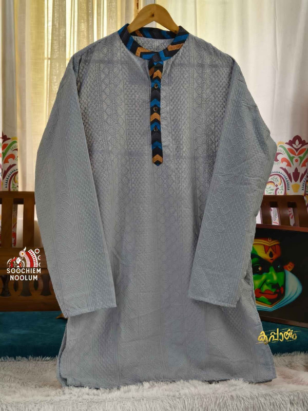 Grey Premium Designer Kurta [KURTA00052]