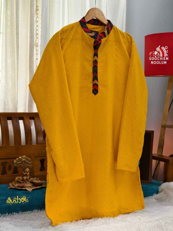Yellow Premium Designer Kurta [KURTA00049]