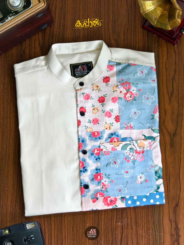 Off White Designer Half Patch Shirt[SHIRT00049]