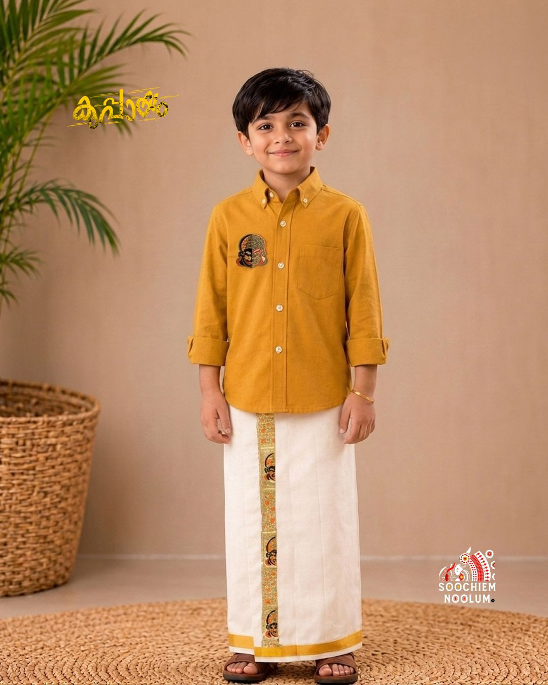 KAANTHA-KATHAKALI EMBROIDERED FULL SLEEV SHIRT FOR KIDS