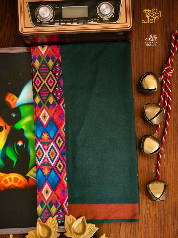 Bottle Green Limited Edition Cotton Dhoti[DHOTI000402]