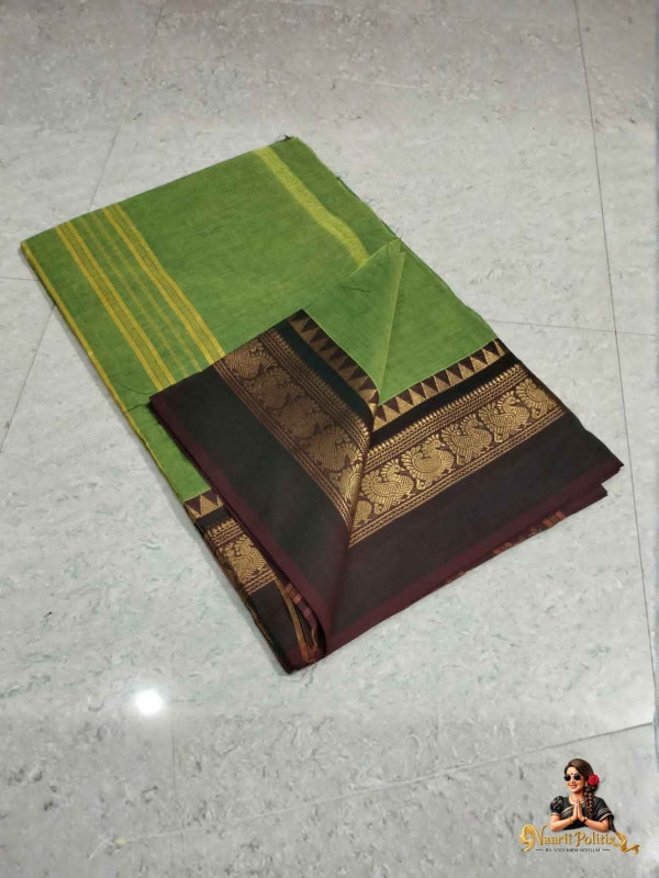 Chettinad Cotton Saree - Green [SAREE0000233]
