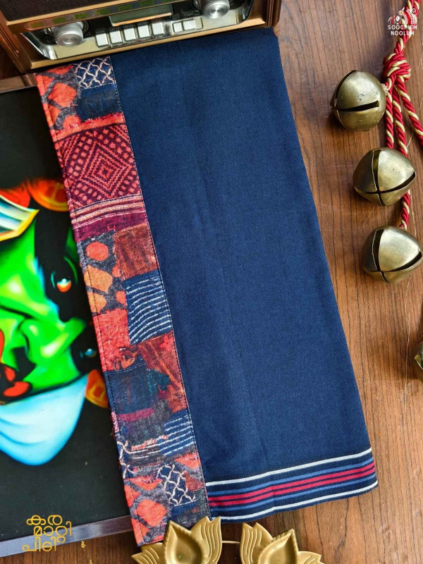 Navy Blue Limited Edition Premium Cotton Dhoti[DHOTI000488]