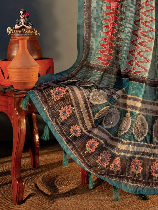 Soft Chanderi Cotton With Kantha Work [SAREE0000143]