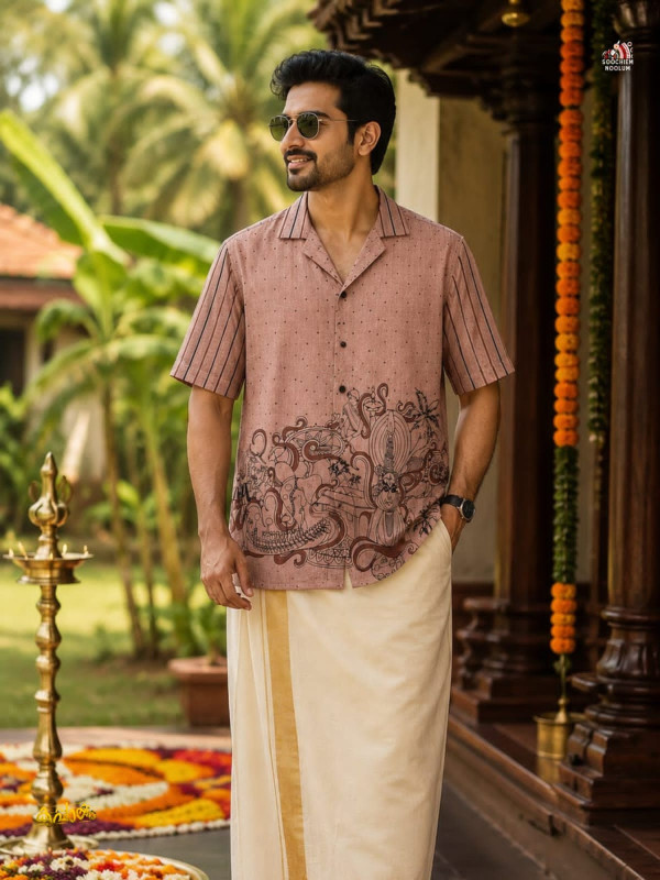 PRE BOOK ONLY SHIPPING AFTER 7 WORKING DAYS-ONAM SPECIAL DESIGNER PREMIUM SHIRT