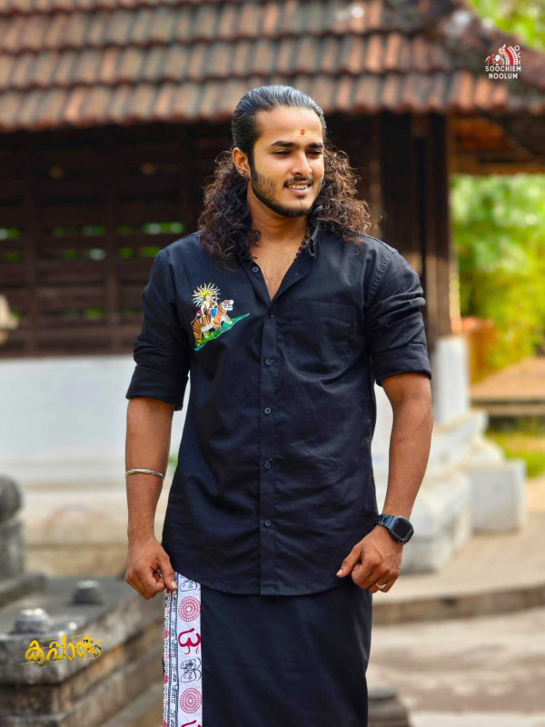 Sabarimala Special Black Ayyappa Duo printed Shirt[SHIRT000214]