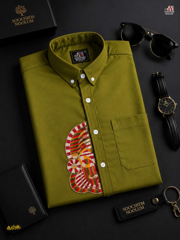 KATHAKALI EMBROIDERY HALF PATCH SHIRT