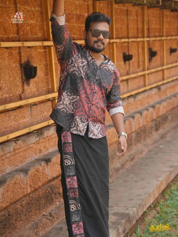 Designer Premium Shirt+ Single Cotton Dhoti Combo[COMBO000271]