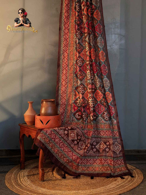 Soft Chanderi Cotton With Kantha Work [SAREE0000154]